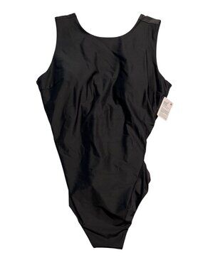 Lululemon Waterside High-Neck One-Piece Swimsuit Black Womens Swimwear Size 14